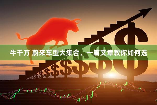 牛千万 蔚来车型大集合，一篇文章教你如何选
